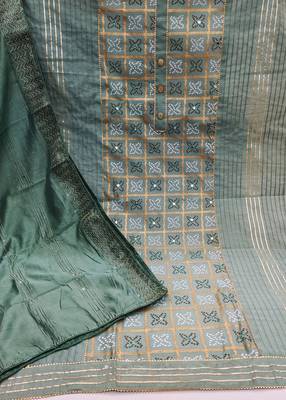 Green bandhej chanderi salwar 2