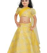 Kids Yellow Lehenga Choli For Girls 