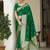 Green woven banarasi silk saree with blouse