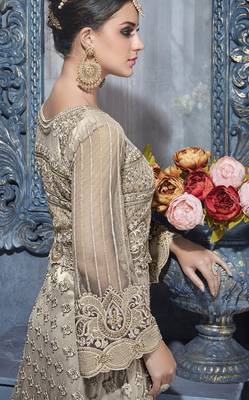 Grey embroidered net salwar 3