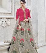 Pink embroidered silk salwar