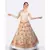 JUTE LEHENGA WITH HAND-BLOCK PRINTED POLKA DOTS & FLAMINGOES & FURR  BALLS