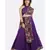 PURPLE LEHERIYA LEHENGA WITH GOLD BORDER ON EDGES, FLORAL DUPATTA