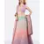 MULMUL MULTI-COLOURED LEHENGA WITH GOTA BORDER, BLOCKPRINTED DUPATTA