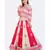 MAGENTA LEHENGA WITH PATCH & GOTA PEPLUM JACKET OF WEAVED FABRIC WITH OPEN ZIP