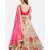 WHITE ORGANZA FLORAL LEHENGA WITH WIRE PICO DONE, NET DUPATTA WITH BORDER
