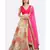 WHITE ORGANZA FLORAL LEHENGA WITH WIRE PICO DONE, NET DUPATTA WITH BORDER