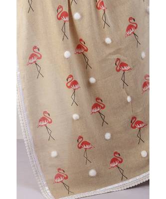 Jute Full Saree With Polka Dots 3
