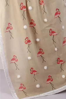 Jute Full Saree With Polka Dots