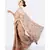 JUTE COLD-SHOULDER SAREE WITH POLKA DOTS & FLAMINGOES HAND-BLOCK