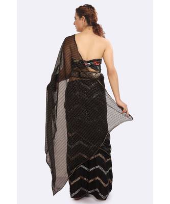 Two Piece Embroidered Saree 2