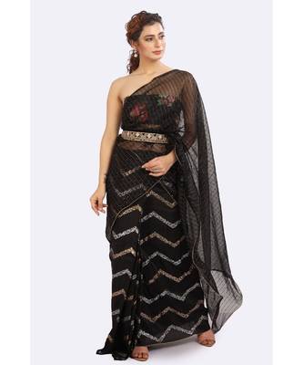 Two Piece Embroidered Saree 1