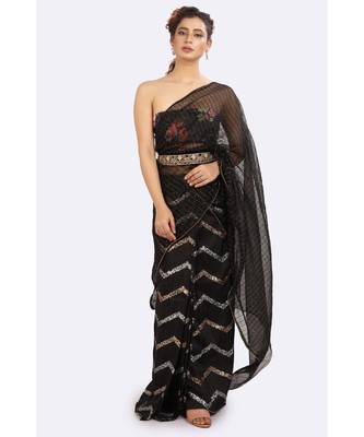 Two Piece Embroidered Saree 3