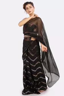 Two Piece Embroidered Saree