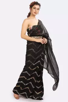 Two Piece Embroidered Saree