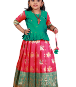 Shivangi Peacock Patola Pavadai Set | Lehenga