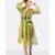 OLIVE POLY-ORGANZA TRENCH COAT