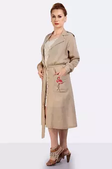 Handloom Jute Trench Coat