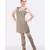 JUTE DRESS WITH BLACK & SILVER CRISS-CROSS BLOCKPRINTS