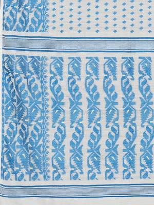 White woven silk cotton saree  3