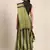 Olive woven pure cotton saree with blouse
