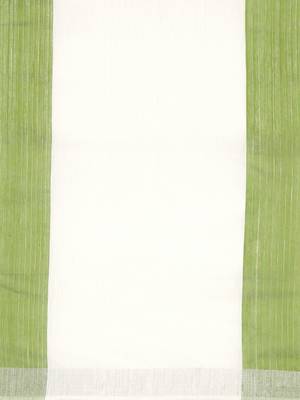 Green woven blended cotton saree with blouse 3