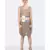 BROWN SKIRT & CROP TOP OF HANDLOOM JUTE FABRIC. 