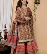 Women's Cotton kurti and SHARARA with Dupatta