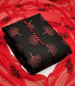 Black printed cotton salwar