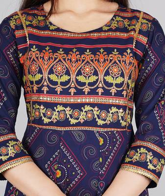 Women's Beautiful Rayon Kurti With pant and Dupatta sets 3