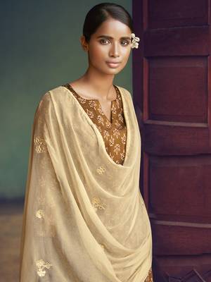 Brown digital print cotton salwar 2