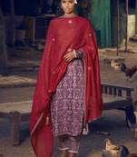 Purple digital print cotton salwar