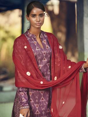 Purple digital print cotton salwar 2