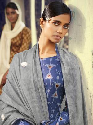 Navy blue digital print cotton salwar 2