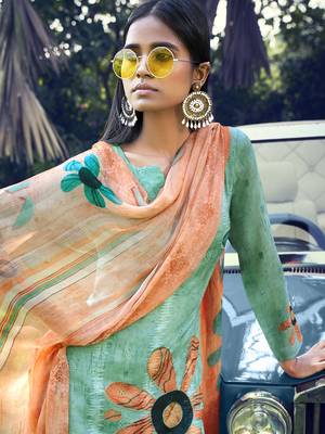 Green digital print cotton salwar 2