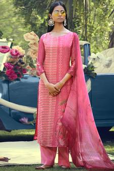 Pink digital print cotton salwar