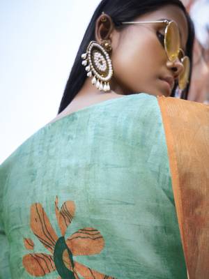 Green digital print cotton salwar 3