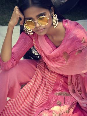 Pink digital print cotton salwar 2