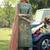 Olive digital print cotton salwar