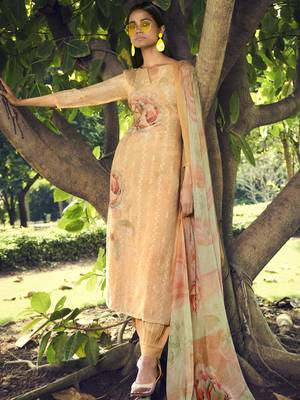 Peach digital print cotton salwar 1