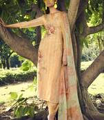 Peach digital print cotton salwar