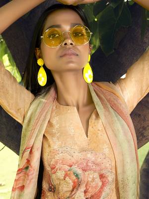 Peach digital print cotton salwar 2