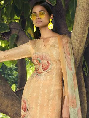 Peach digital print cotton salwar 3
