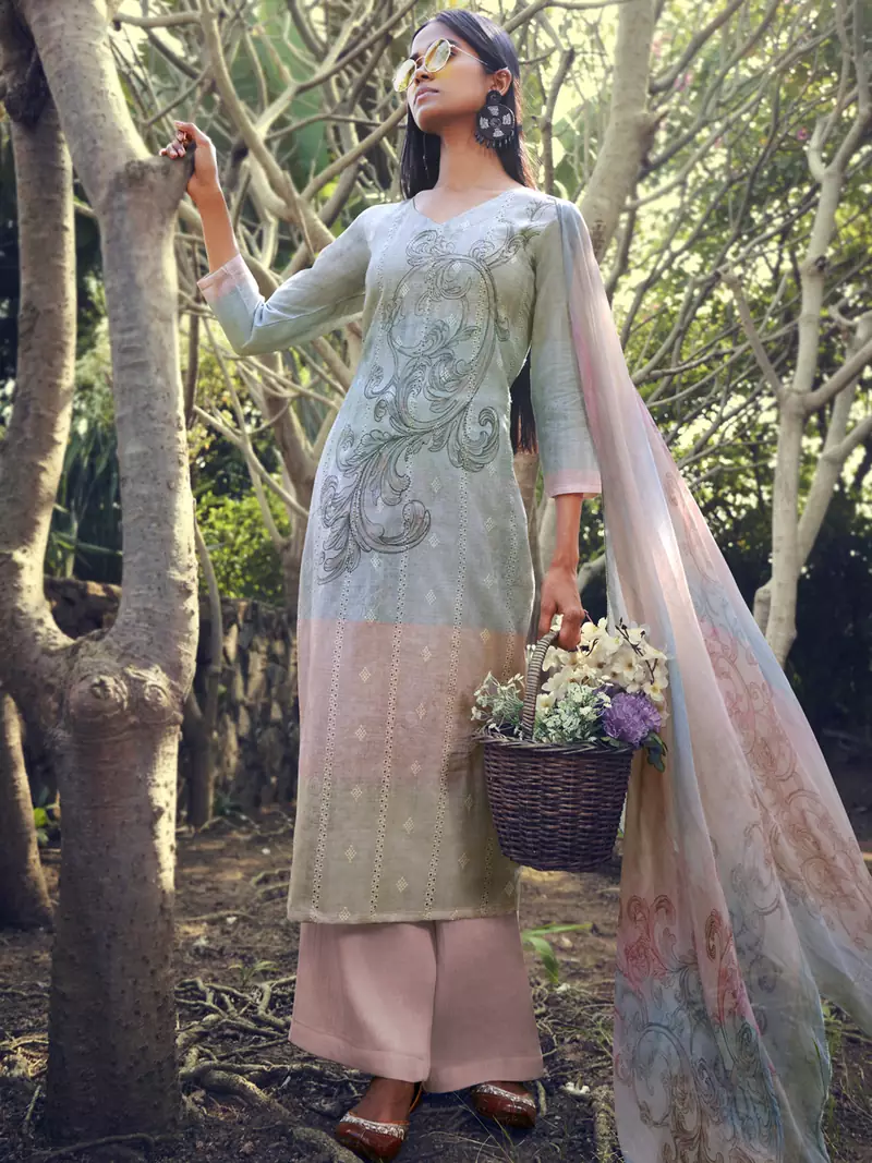Multicolor digital print cotton salwar