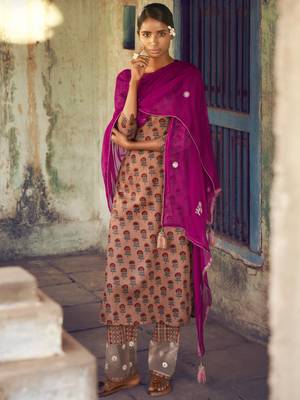 Orange digital print cotton salwar 1