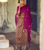 Orange digital print cotton salwar