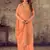 Orange jacquard cotton salwar