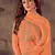 Orange jacquard cotton salwar