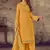 Yellow jacquard cotton salwar