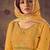 Yellow jacquard cotton salwar